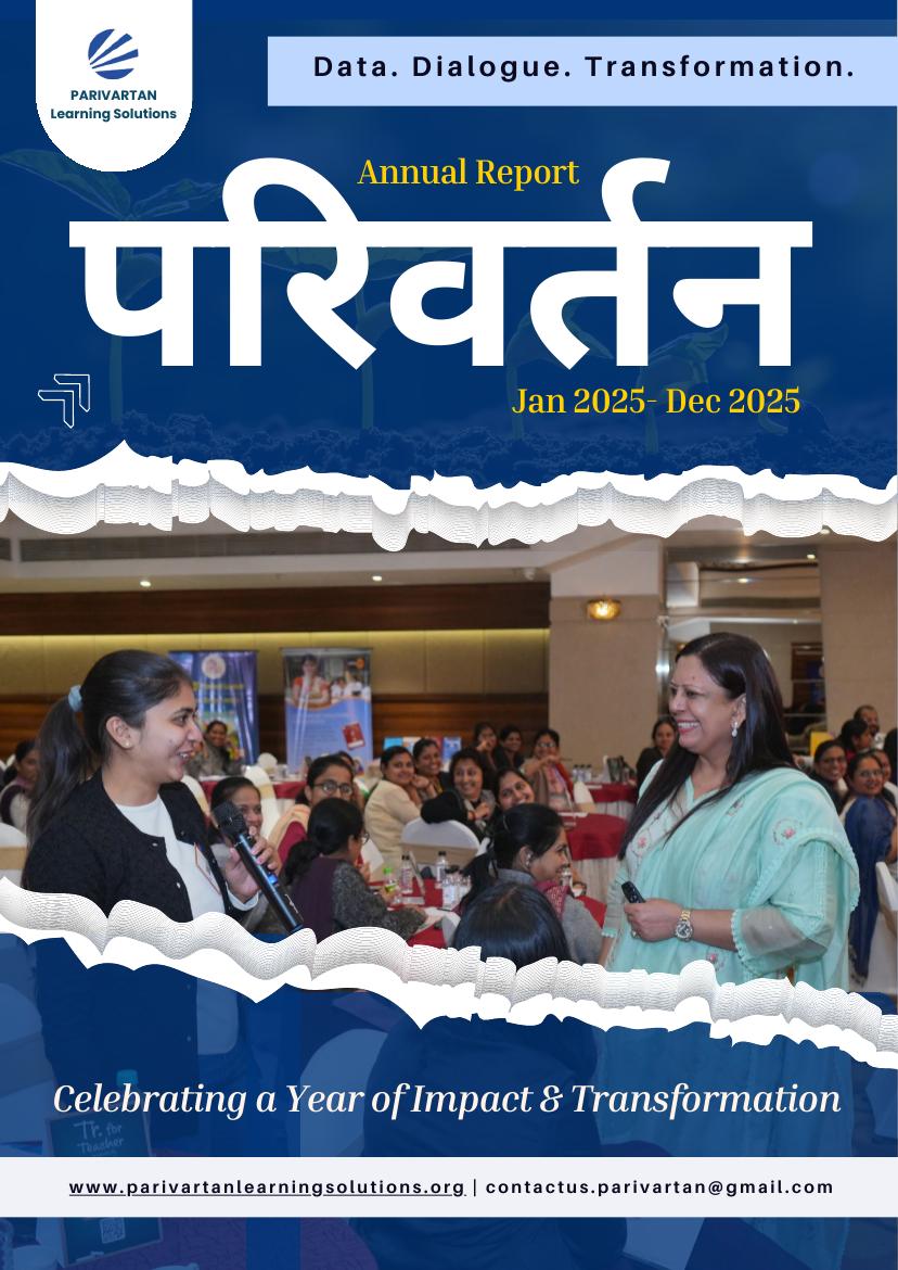 Parivartan Annual Newsletter 2025 cover