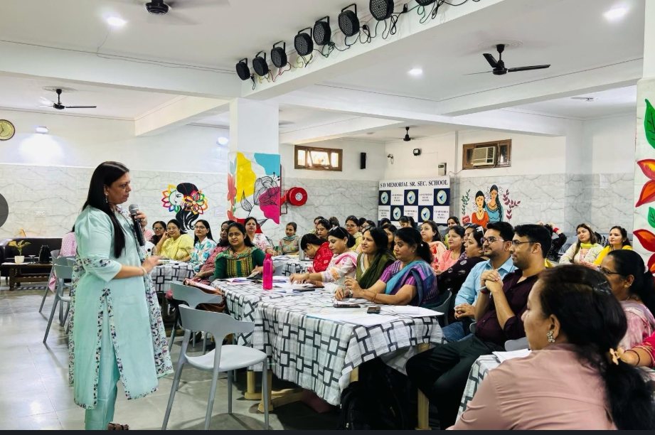 Teacher gathering in session